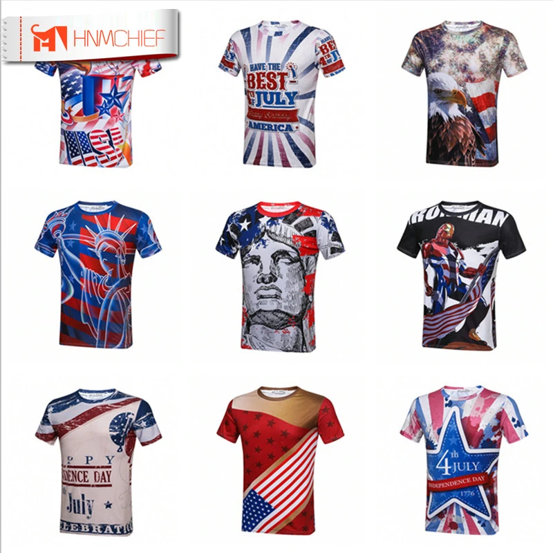 Мужская футболка-свитер с американским флагом 4 июля | одежда