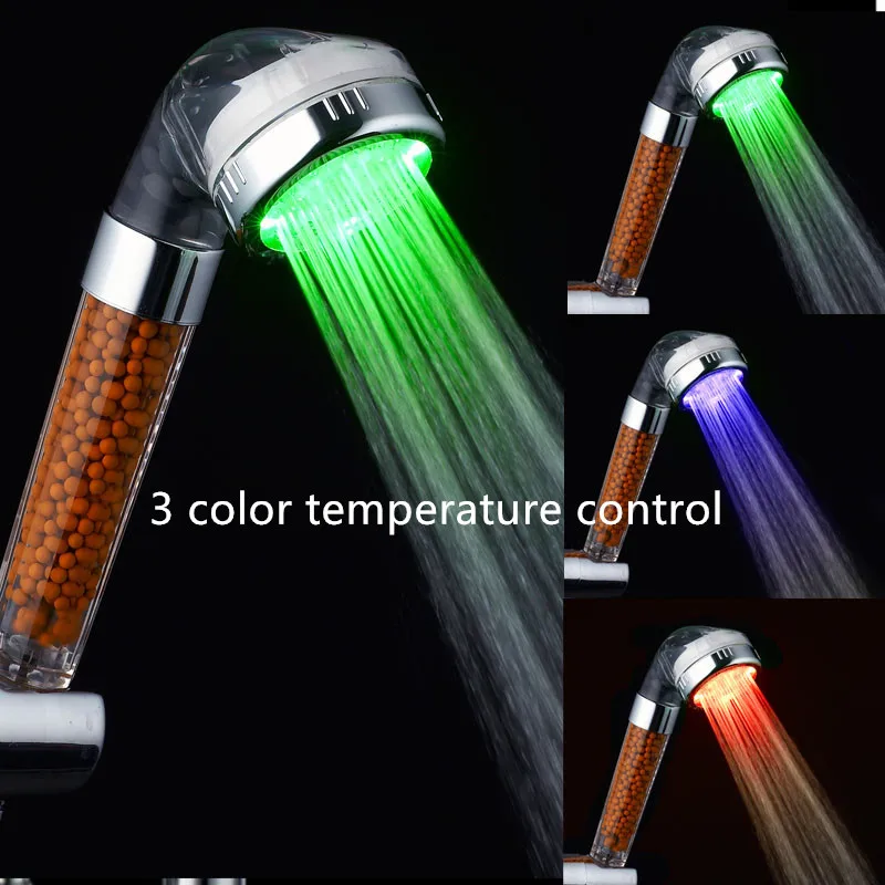 3 control color Воде; ручная светодиодный насадки для душа Насадка На душ экономии воды кран Лейка для душа из Ванная комната насадкой светодиодный душ Цвет светодиодный Ducha - Цвет: 3 control color