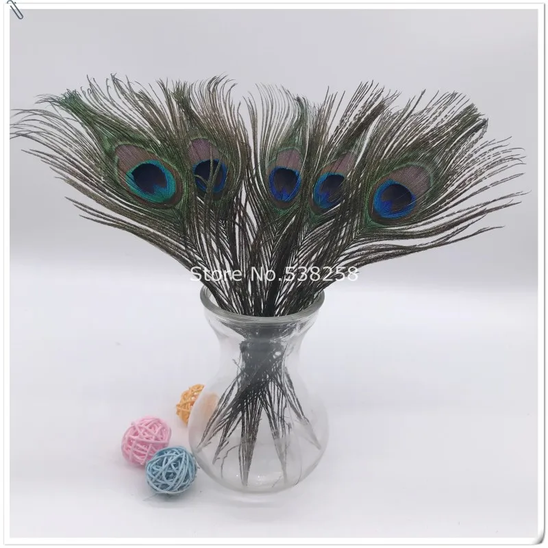 

Wholesale 100pcs/lot 25-30cm 10-12inch peacock feather peacock plume peacock plumage for party performance Free Shipping