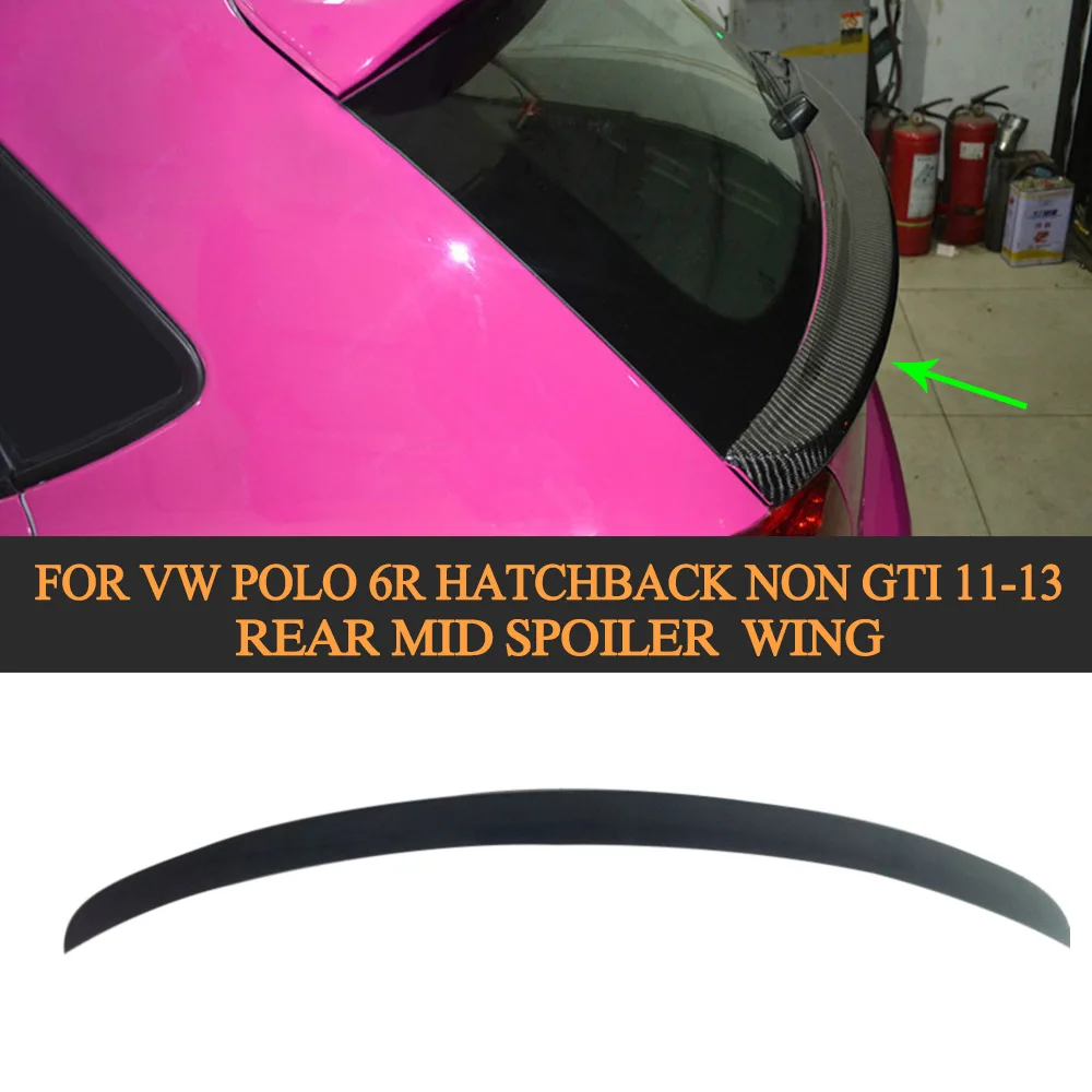Карбоновый спойлер для VW Polo Hatchback 6R GTI Standard 2011 2016|spoiler wing|lip spoilercarbon fiber spoiler wings |