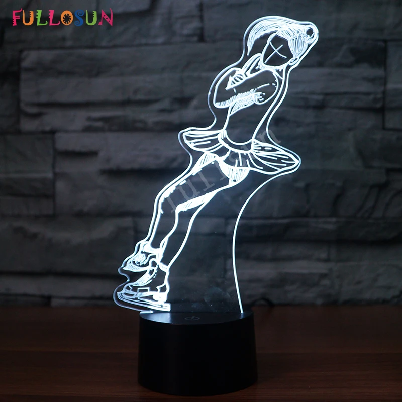 Фигурное катание светодиодный ночник спортивная серия 3D лампа Bulbing Touch цветная