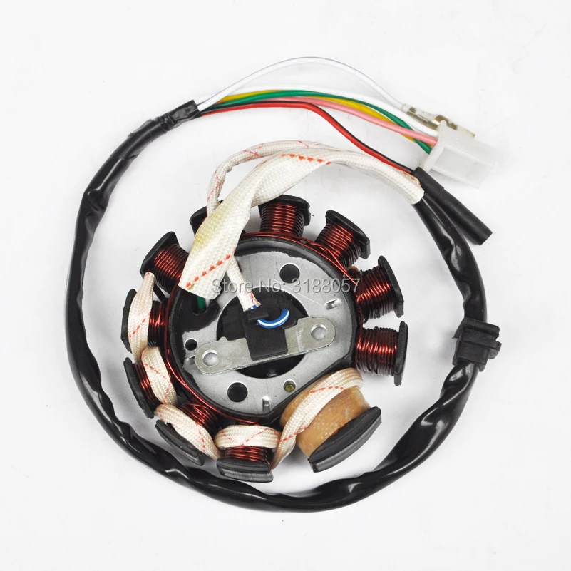 Катушка статора зажигания Magneto 11 полюсов GY6 125 катушек для 125cc 150cc мопеда скутера