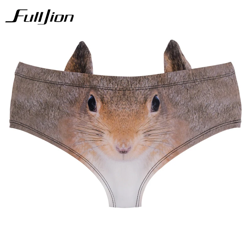 Fulljion/Новое модное сексуальное женское нижнее белье с 3D принтом животных из