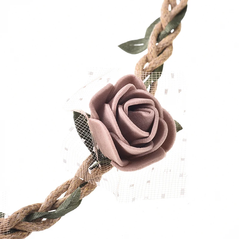 M MISM Boho тканевая Цветочная Корона Женская повязка на голову для девочек цветочный