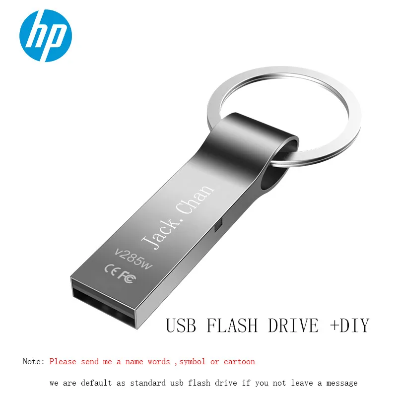 hp usb флеш-накопитель cle usb 16 ГБ 32 ГБ 64 Гб memoria usb брелок металлическая Флешка новейший диск на ключ Флешка дропшиппинг