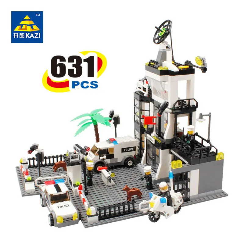 Станция Кази полиции центральный строительные блоки игрушки модель подарок