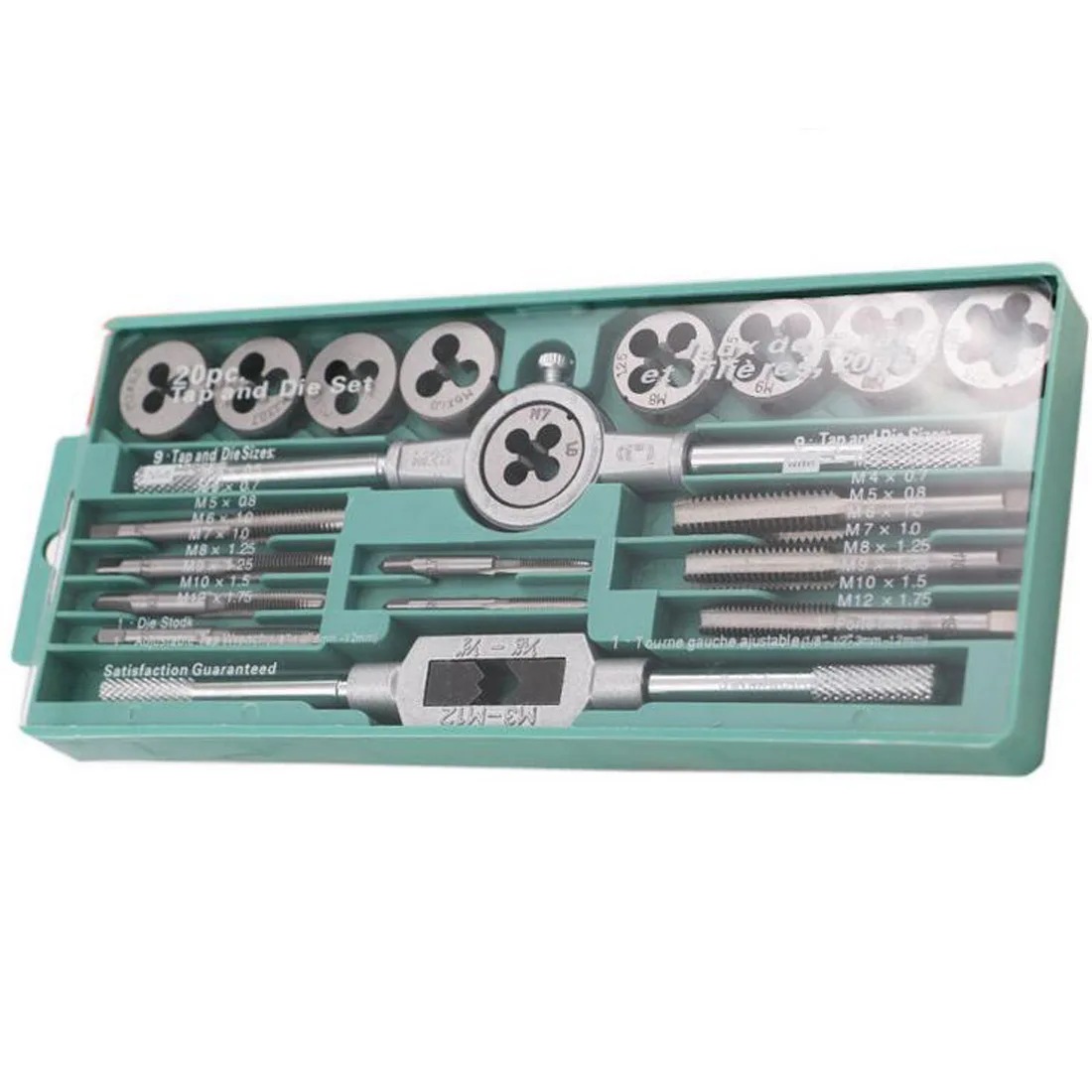 

20pcs Tap Die Set 1/16 - 1/2 Inch NC Screw Thread Plugs Taps Wrench Alloy Steel Hand Screw Taps Cutting Adjusting Tools