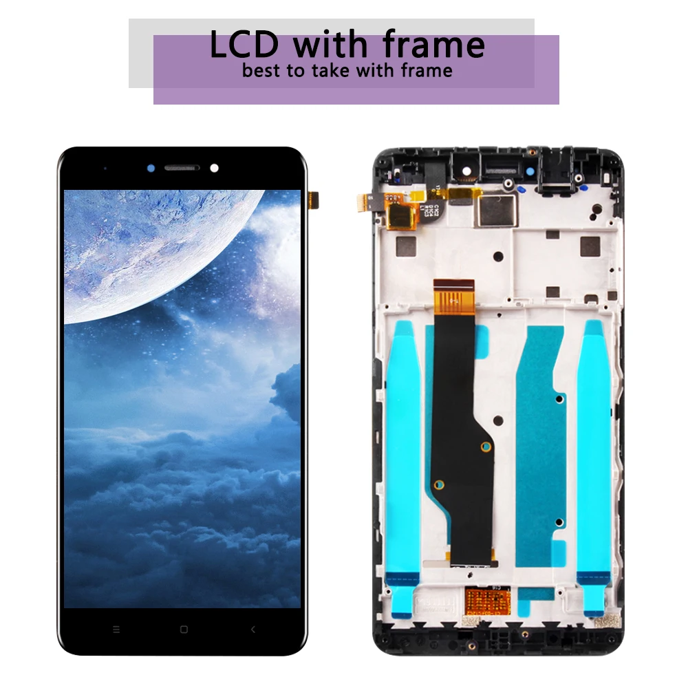 5,5 дюймовый ЖК-дисплей+ рамка для XIAOMI Redmi Note 4X ЖК-экран дигитайзер для Redmi Note4X ЖК-сборка Замена