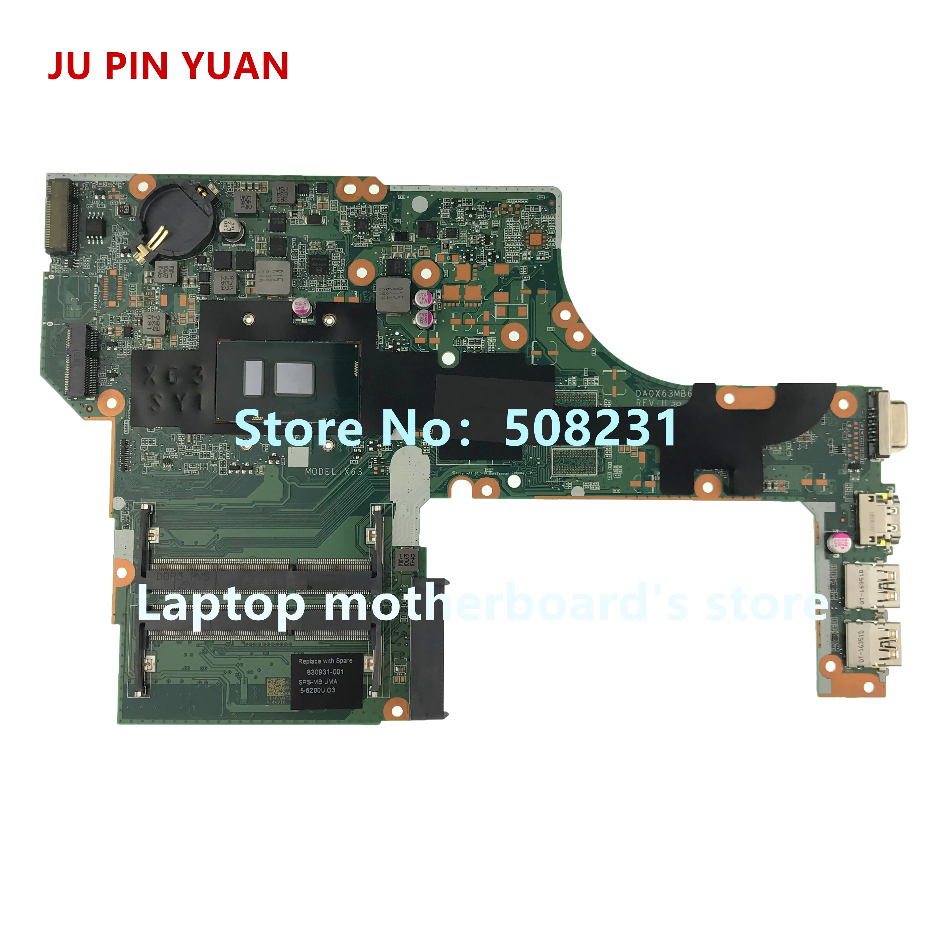 Ju pin yuan 915468-601 915468-001 аккумулятор большой емкости DAG37DMBAD0 материнская плата для ноутбука для женщин, hp ноутбук 17-W 17-AB Тетрадь ПК 1050 2 Гб i5-7300