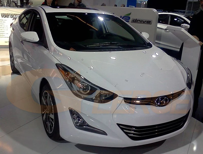 Для hyundai Elantra проекционная фара RF Bluetooth контроллер многоцветный ультра яркий RGB комплект светодиодов «глаза ангела»