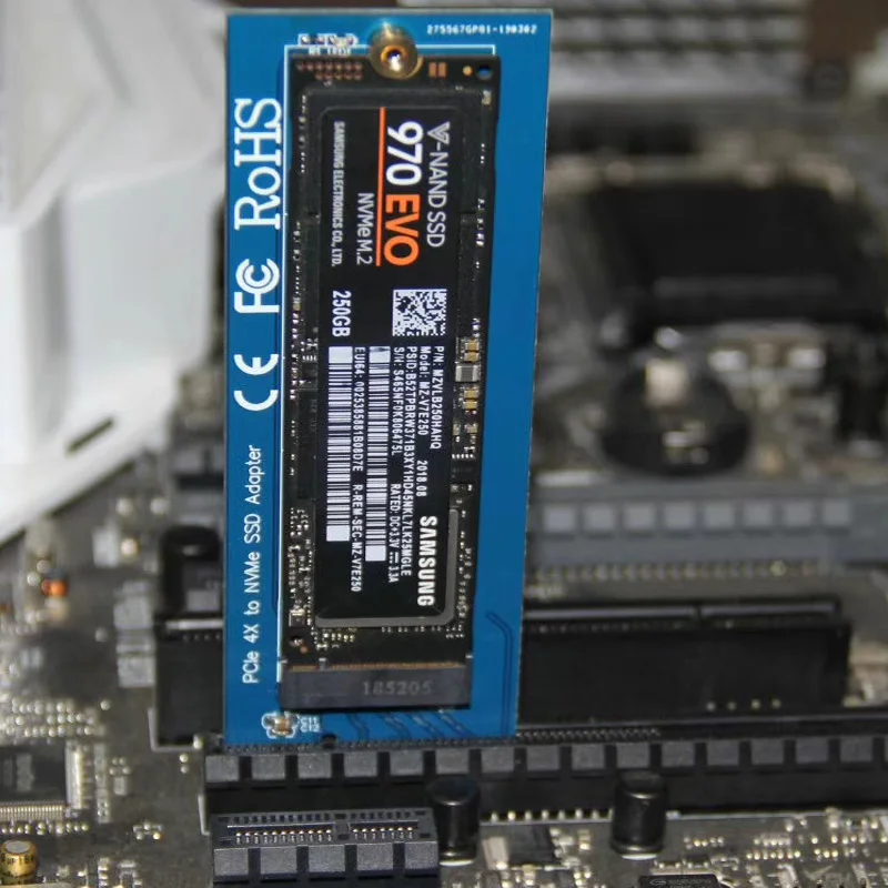 Адаптер PCI Express PCIE для M2 адаптер M.2/M2 NVME Raiser AHCI SSD X4 Suppor 2230 2242 2260 | Компьютеры и офис