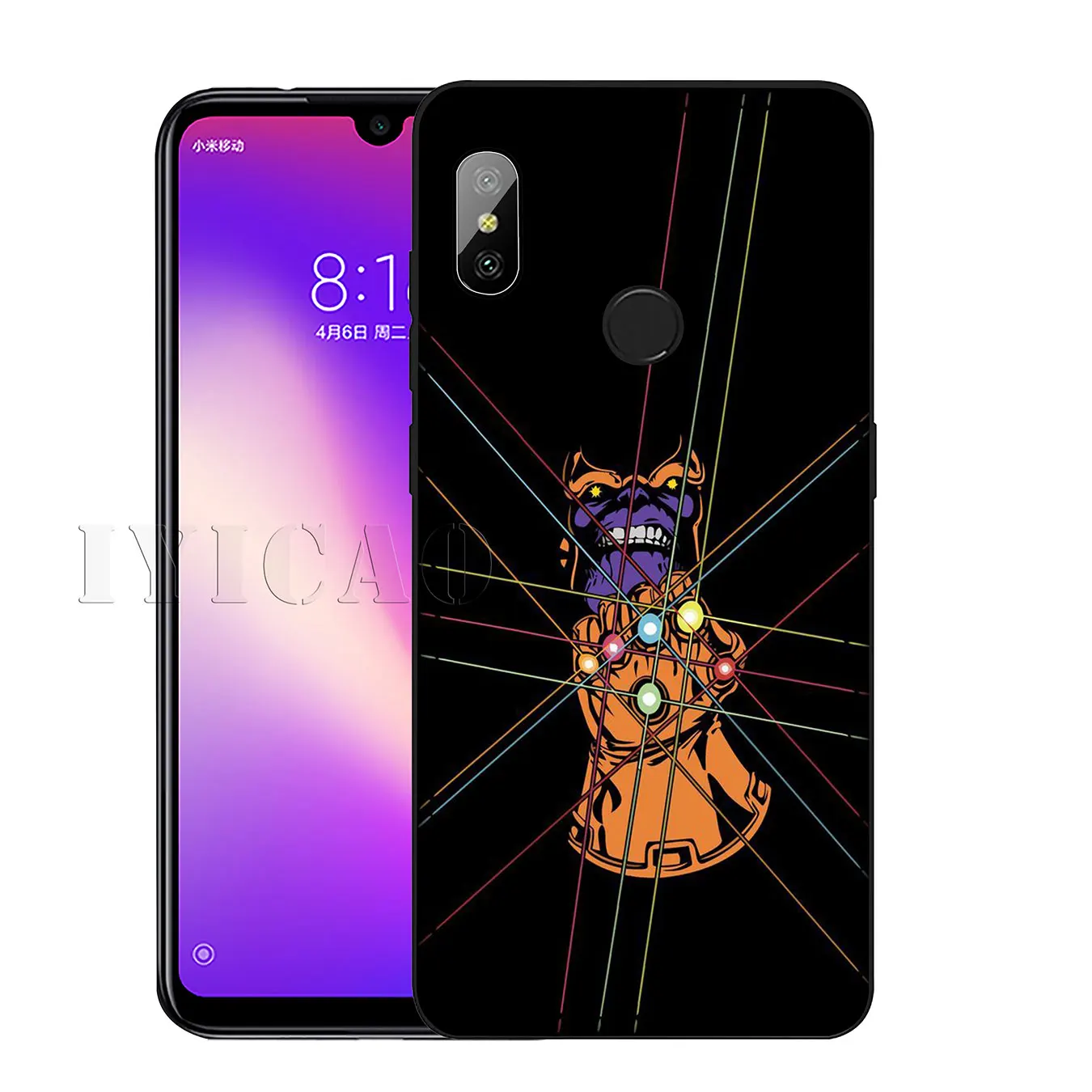 IYICAO Мягкий силиконовый чехол Мстители танос Марвел для Xiaomi Redmi K20 8A 7A 6A 5A S2 4X 4A GO Note 8
