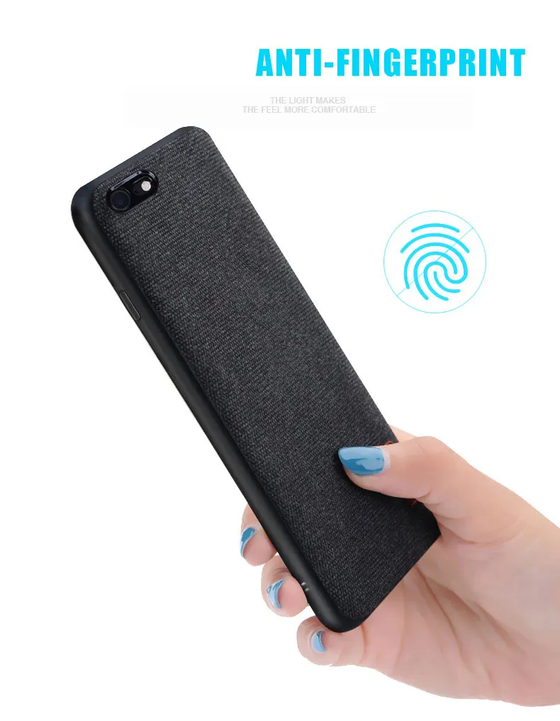 Чехол для iphone 6 6s Plus, чехол MOFI для iphone 6 plus, чехол для задней панели, чехол для Apple 6 с мягким краем, для iphone 6S plus, тканевый чехол