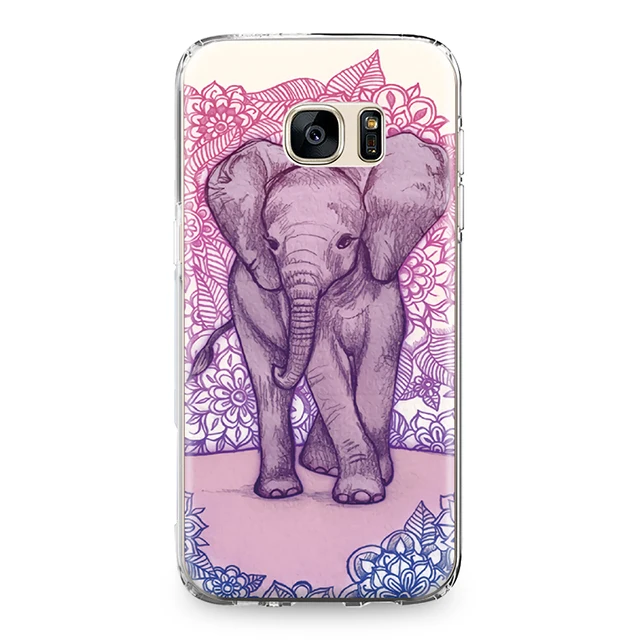 7006 Единорог в форме листьев и цветка чехол с пандой для samsung Galaxy S4 S5 S6 S7 край S8 S9 S10 Plus Note 4 5 8 9 Силиконовый Футляр для телефона - Цвет: 7006