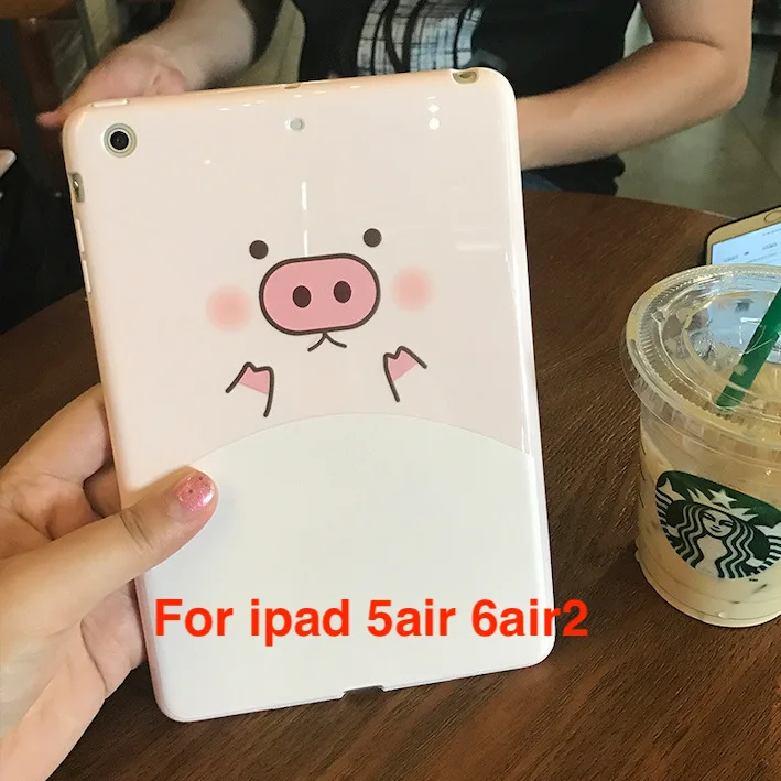 Симпатичные kawayi чехол Обложка для ipad Pro10.5 9,7 air2 Мягкая обложка для ipad Air1 чехол mini1/2/3/4 для ipad подставка держатель - Цвет: ipad 5air 6air2 p