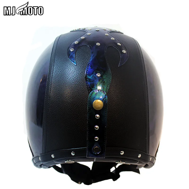 Винтажный мотоциклетный шлем MJ MOTO rcycle с открытым лицом полушлем в горошек
