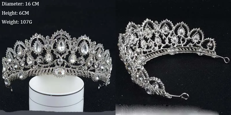 Разнообразная Серебряная Хрустальная свадебная тиара, корона, модная жемчужная королевская свадебная корона, головной убор, свадебные украшения для волос, аксессуары
