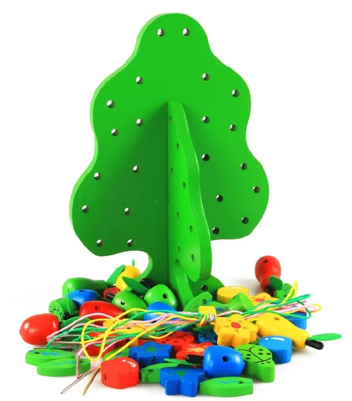 Деревянный фруктовый Рождественский орнамент подарок зеленое дерево резные