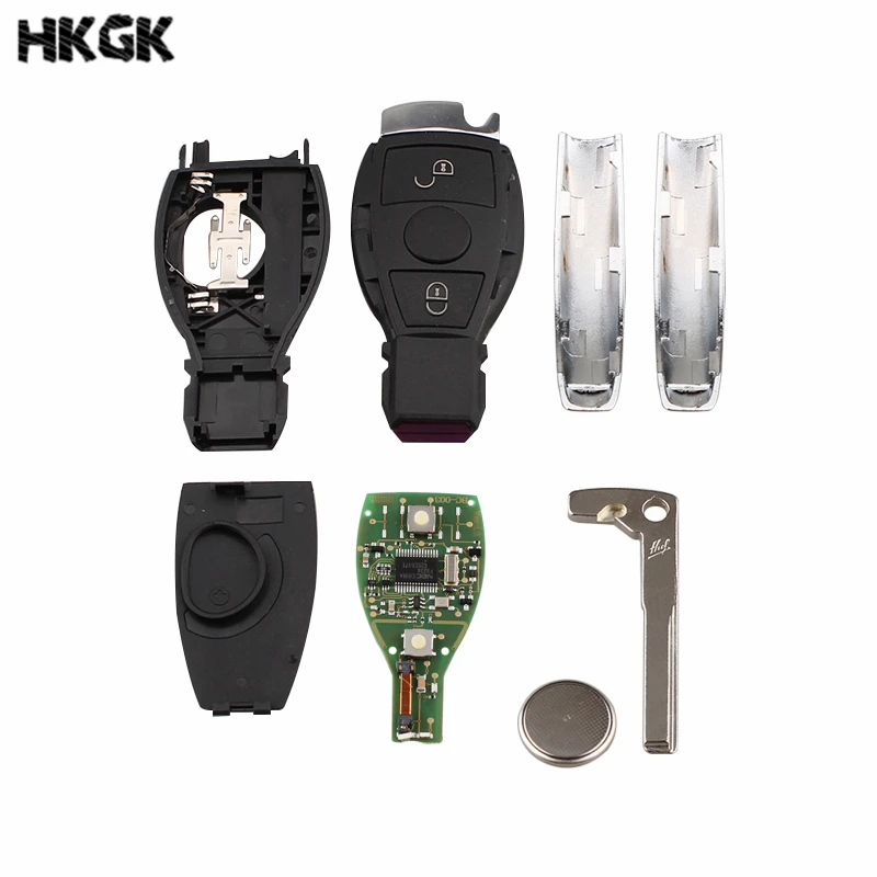 2 кнопки Smart Remote Key Keyless Fob Для Mercedes Benz После 2000 + NEC & BGA Замена микросхемы 315 МГц/433