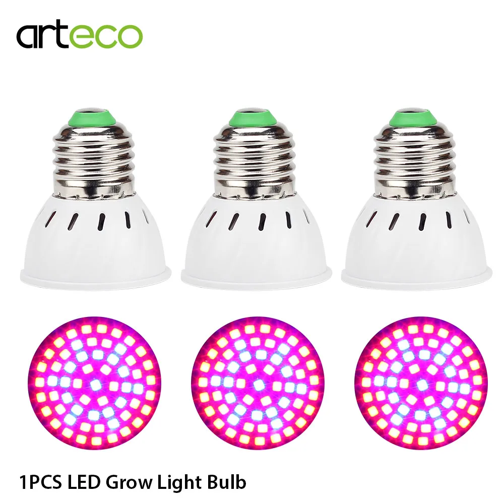1 шт. светодиодная фитолампа для выращивания растений 220 В 60 светодиодный одов -