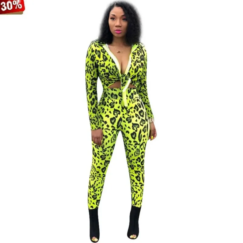 Женский неоновый костюм двойка зеленый комплект из 2 предметов летний