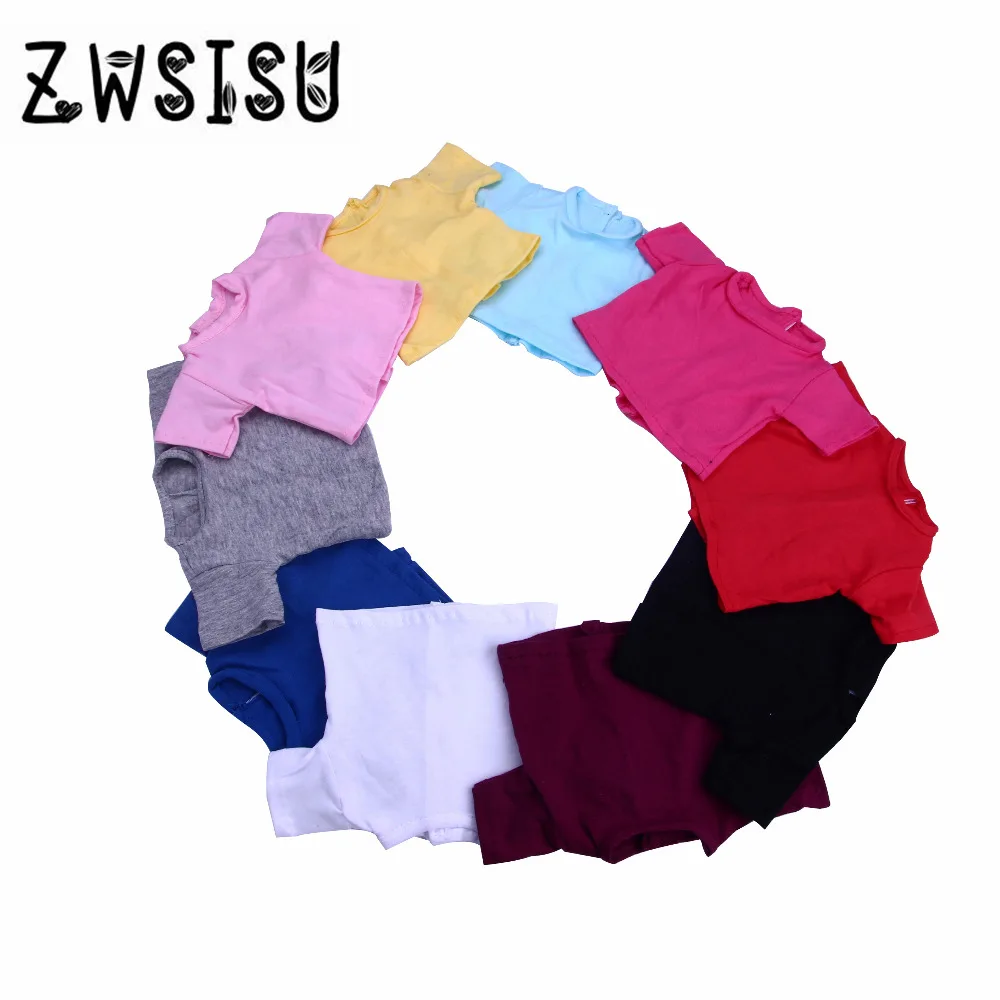 Кукла Одежда Цвета майки из хлопка для 18 дюймов американская девушка рубашка с