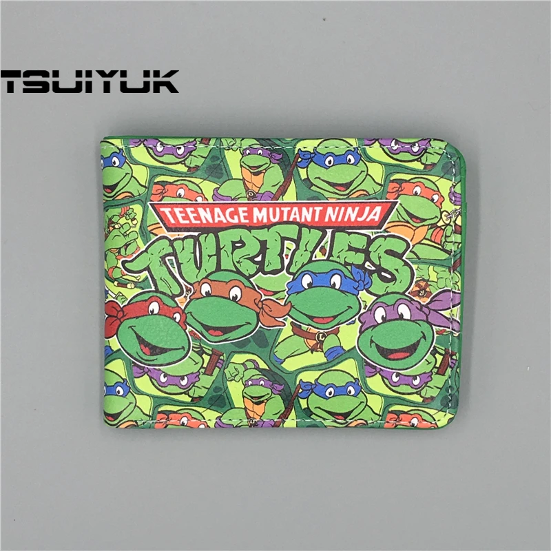 Хит продаж аниме Черепашки-ниндзя TMNT кошельки зажим для денег кошелек детский