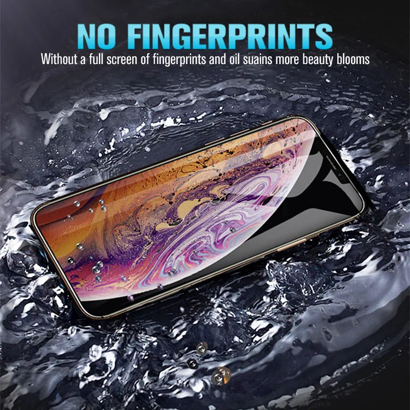 Закаленное стекло 5D Full Cuverd для iPhone XS Max XR X 8 7 6S 6 Plus Взрывозащищенная защита всех