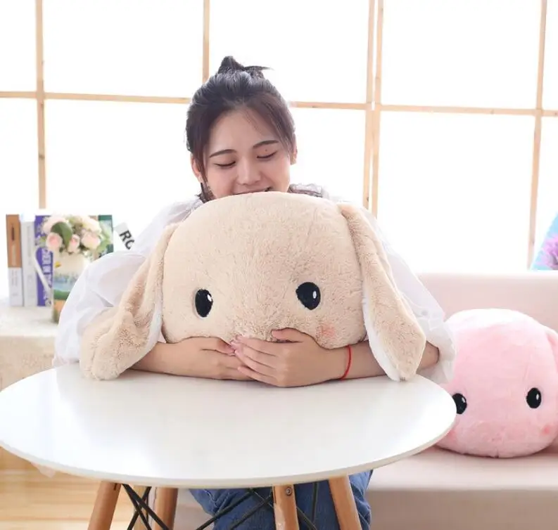 Japanese Long Ears Rabbit Plush Pillow Stuffed Soft Big Head Toys Dolls Kawaii Amuse Lop Toy Doll Kids Girl LT-8 | Дом и сад