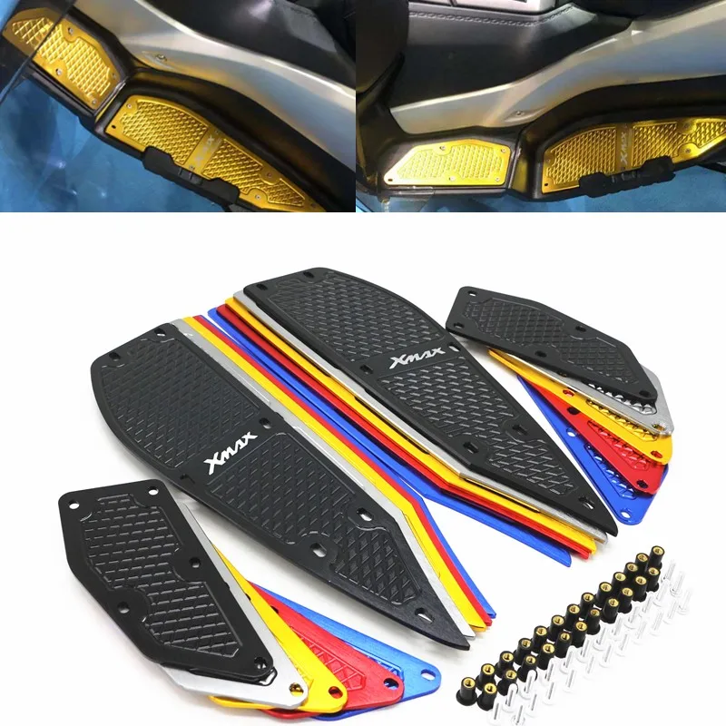 

XMAX300 XMAX250 подставки для ног разбойник комплект спереди и сзади для ног Yamaha Xmax250 Xmax300 2017-2020 подножка Шаг ног набор