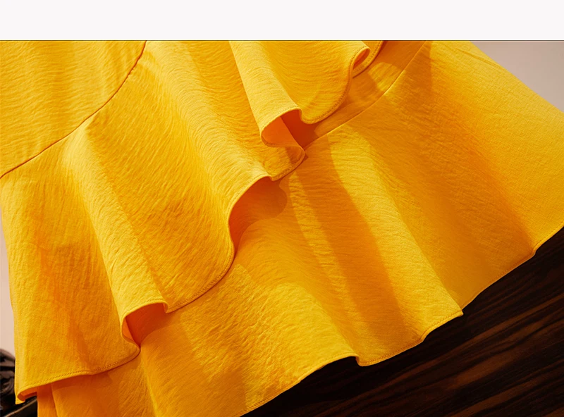 Женское ТРАПЕЦИЕВИДНОЕ ПЛАТЬЕ с воланом красивое платье для отпуска модель A1247 в