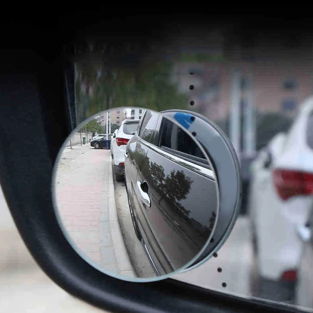 2pcs 360 Degree Car Blind Spot Mirror Frameless Ultrathin Wide Angle Round Convex Rear View Universal | Автомобили и мотоциклы