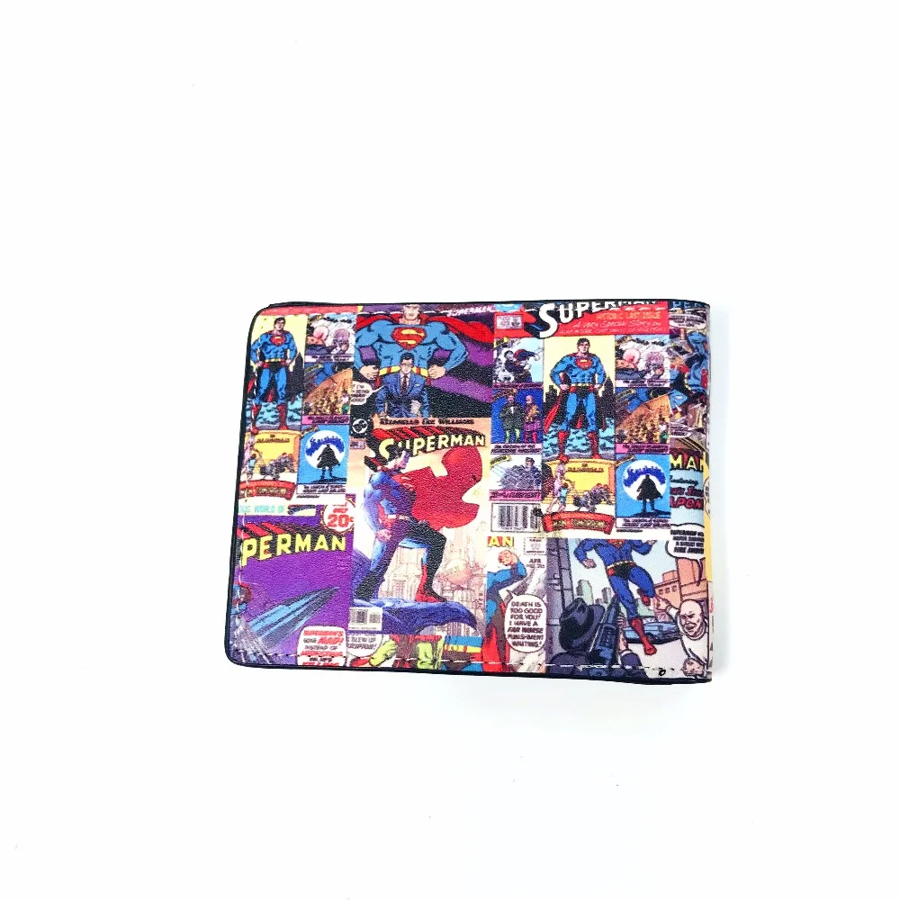 Новый Marvel Super Hero Супермен кошелек короткие ПУ кожа Для мужчин кошельки для