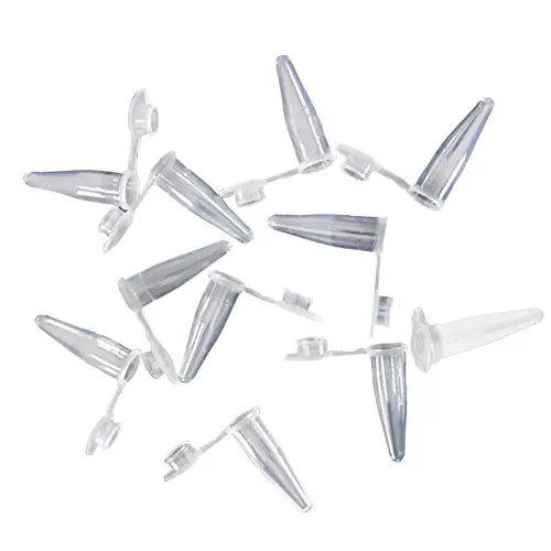 Пластиковая прозрачная и белая микроцентрифужная трубка с крышкой 0 2 мл упаковка