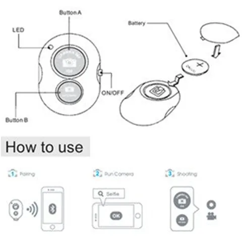 Мини-камера Bluetooth-совместимый пульт дистанционного управления