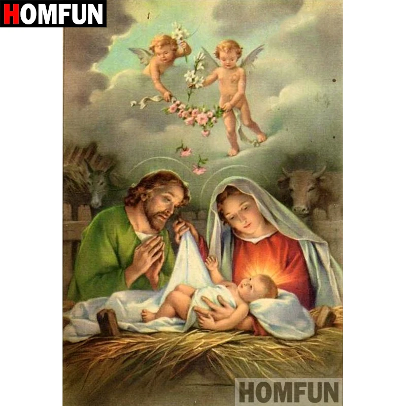 Алмазная 5D картина HOMFUN сделай сам с полными квадратными/круглыми стразами