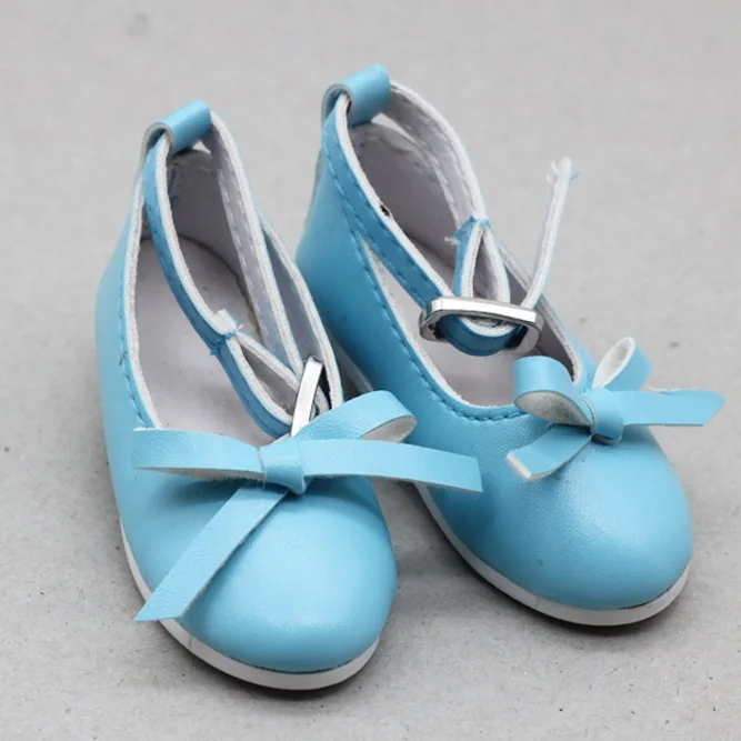 Синий 1pair Fashion PU Leather Shoes For 16inch 60cm BJD SD Dolls mini shoes toy fit 1/3 Dolls 7.8cm - Цвет: Синий