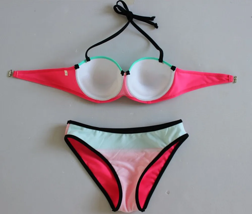 4 цвета сексуальный пуш-ап бикини купальник для женщин купальники девочек летнее