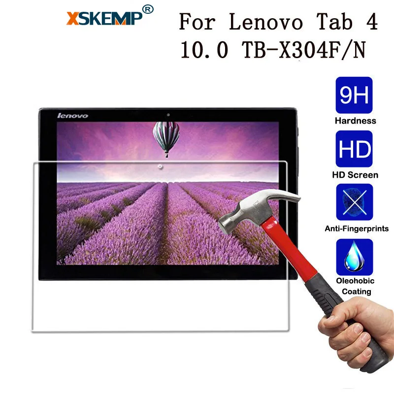 Xskemp 9 H твердость Настоящее Закаленное стекло для Lenovo Tab 4 10.0 TB X304F/N Царапинам