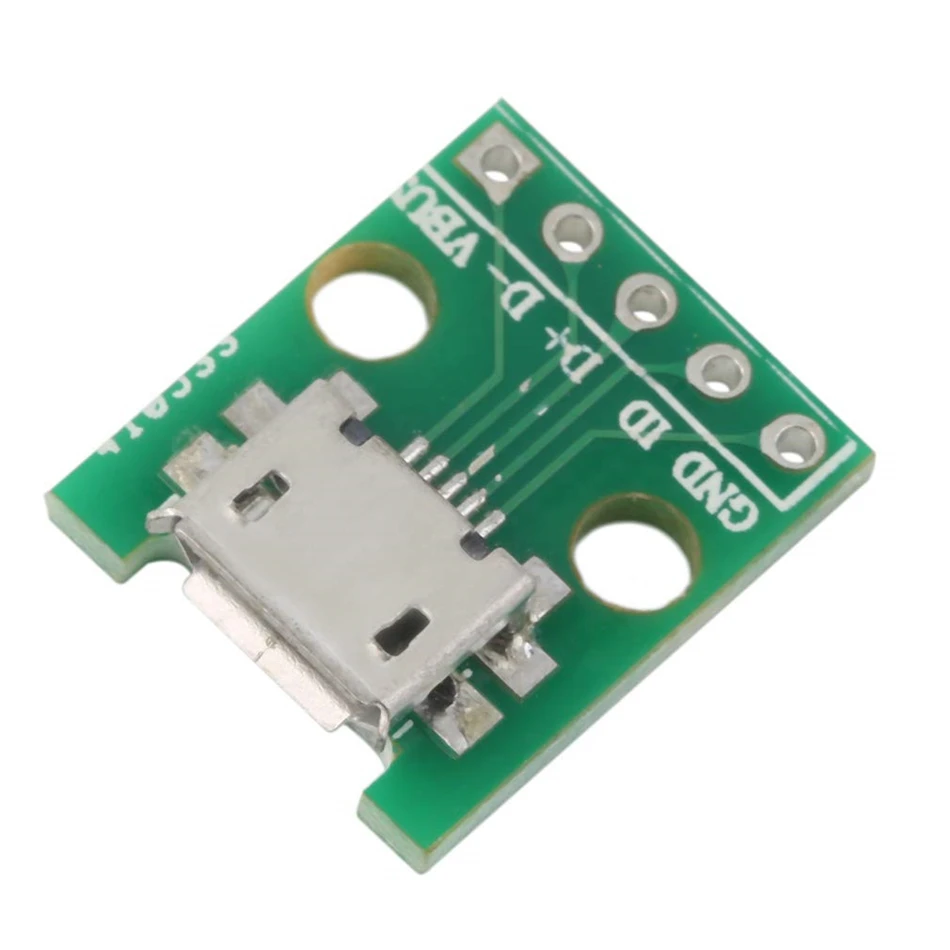10 шт. микро USB Dip адаптер 5pin Тип B разъем PCB конвертер патч к линии транзитной