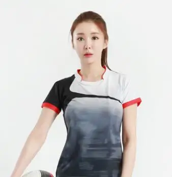 women one shirt Мужская/женская рубашка для бадминтона, спортивные шорты, Спортивная футболка для бадминтона, Майки для настольного тенниса, одежда для тенниса, сухая крутая рубашка 11931 - Цвет: women one shirt