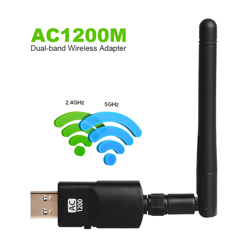 Двухдиапазонный AC1200 беспроводной USB wifi адаптер 3 0 2 4G + 5 ГГц 802 11 acbgn гигабитная WiFi