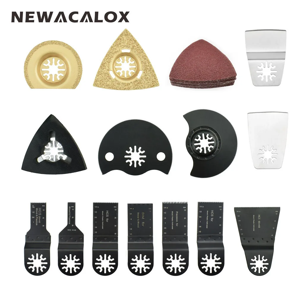 NEWACALOX 38 шт./компл. универсальные лезвия пилы аксессуары для осциллирующих