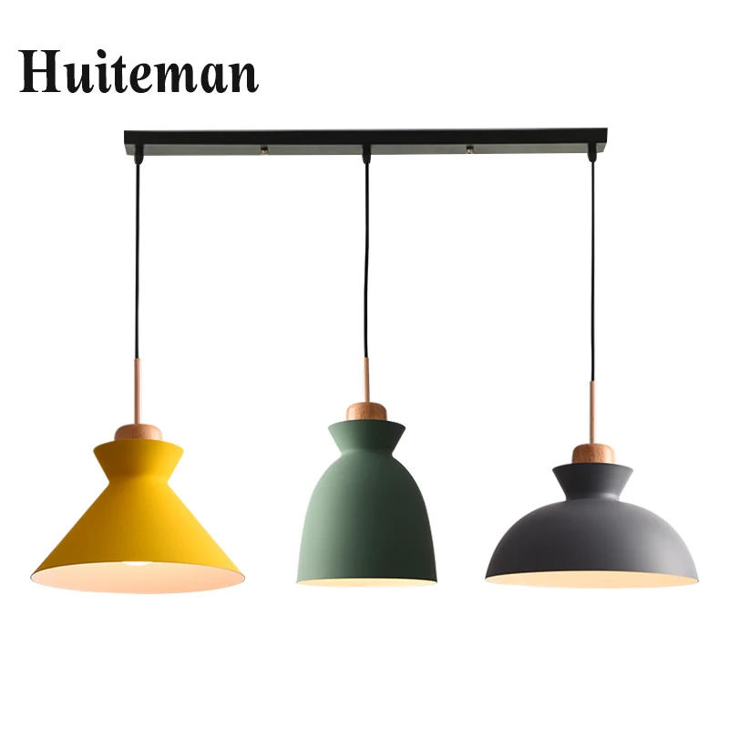 New Vintage Industrial wood Pendant lamp E27 iron lampshade Light Aisle living room Lights Retro coffee bar Hang Lamps | Освещение