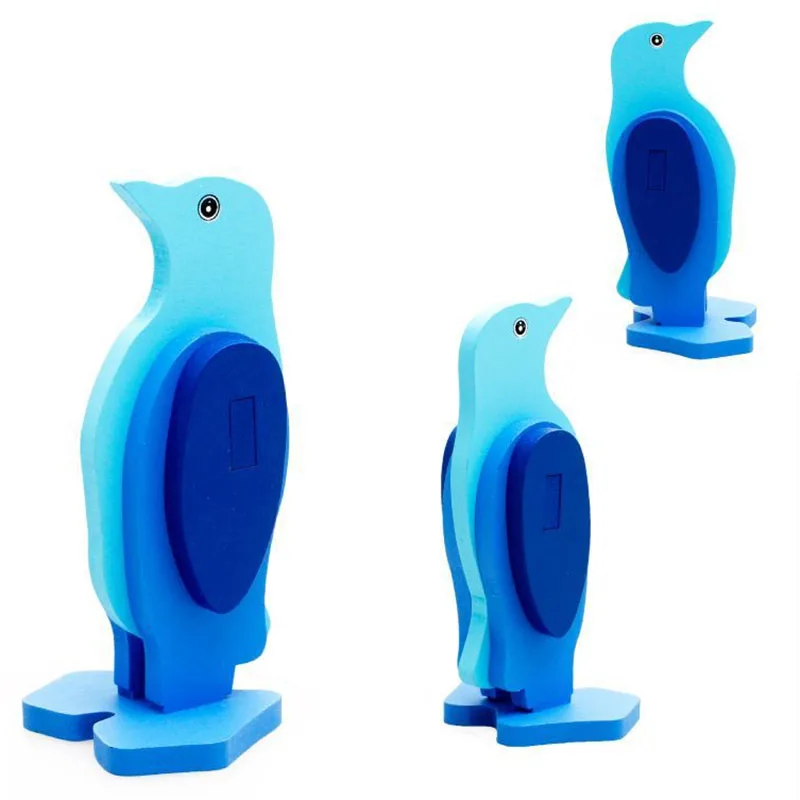Penguin Креативные 3D деревянные головоломки Детские стерео игрушки животных DIY Детские ручной работы деревянные Животные головоломки - Цвет: Penguin