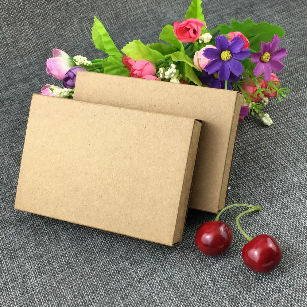 24 шт бумажный ящик подарочные коробки крафт коричневый ручной работы мыло