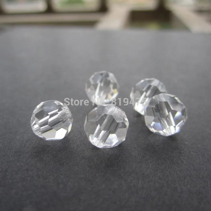 

(72 pieces/lot) 8mm Glass crystal beads Faceted Disco Beads Clear color for jewelry making