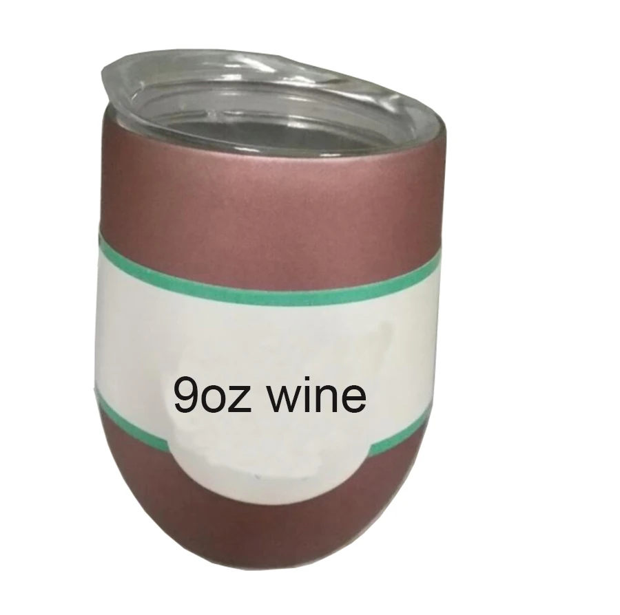 Verkaufen 50 Teile/los Niedrigsten Preis Schluck Wein Becher 9 Unzen Eiförmigen Tasse Stahl Weihnachten Geschenk Tumbler Flasche Mit Deckel Bier Tassen Wasser Thermos