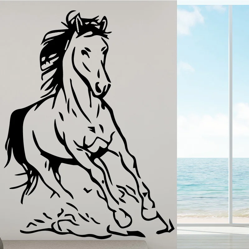

Horse Pattern Wall Sticker for Living Room Bedroom Decoration Accessories Vinyl Removable Home Decor Animal Wall Design Stickers