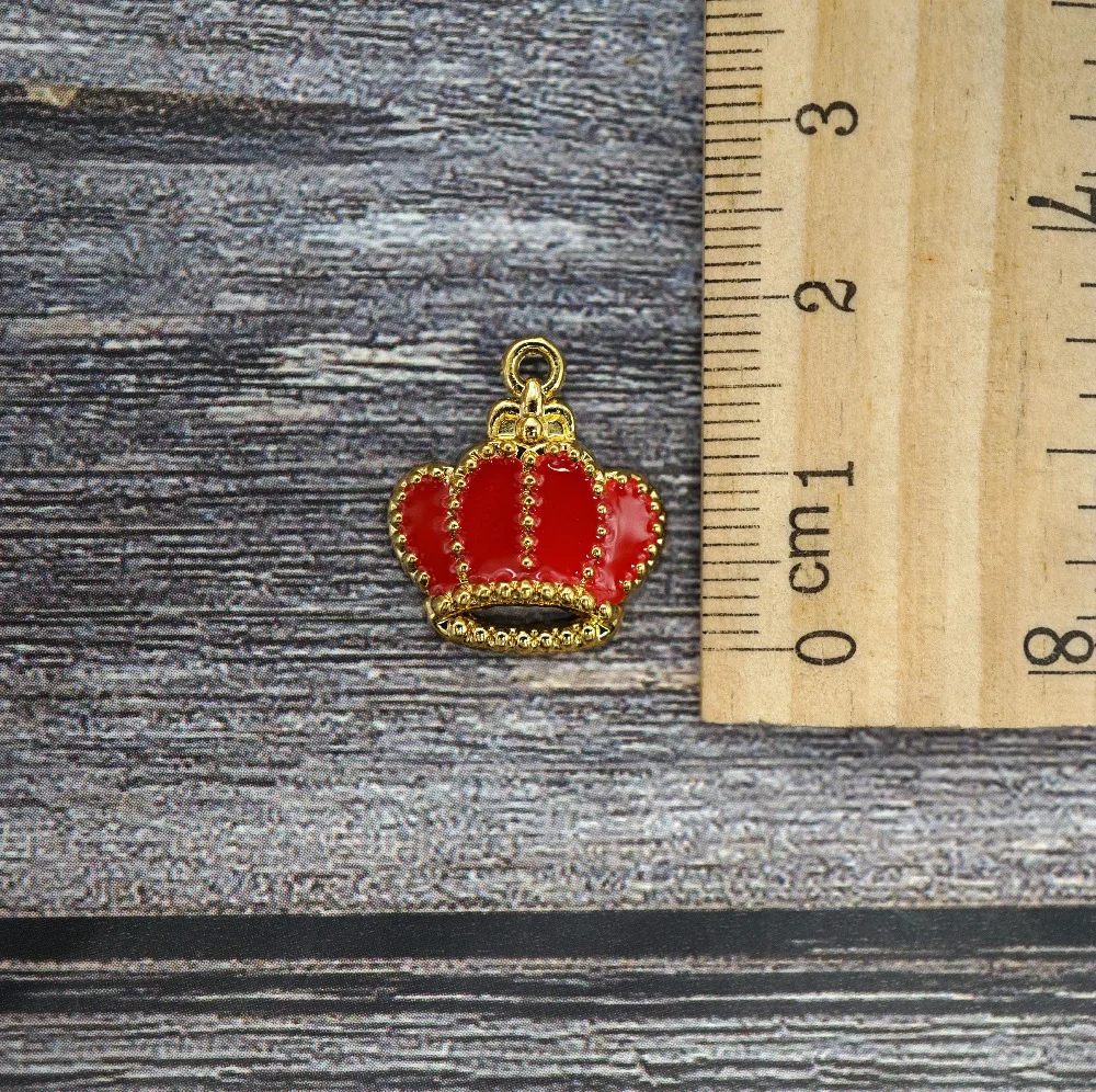 2 шт./лот 17x16 мм Подвески в виде короны для изготовления ожерелья ювелирных